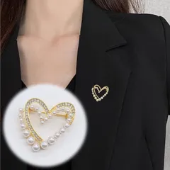 ブローチ ハート スカーフリング キラキラ スカーフ留め Tシャツ結び留め スカーフ 簡単アレンジ 胸元華やかに おしゃれ きれいめ フォーマル(メール便送料無料)