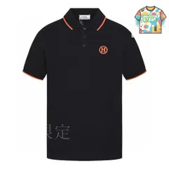 【HERMES】イタリア製 象柄 総柄 半袖ポロシャツ M HERMES】イタリア製 象柄 総柄 半袖ポロシャツ M
