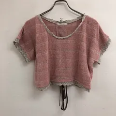 axes femme 半袖ニット ピンクM 可愛い カジュアル 重ね着