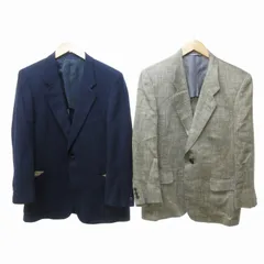 ニナリッチ NINA RICCI テーラードジャケット 2点セット おまとめ ブレザー リネン グレー 紺 ネイビー 165 約S IBO69 0428のサムネイル