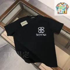 【今日WTO】BALENCIAGA 2025 PRINT TEE（前後ロゴ T シャツ）-NV30