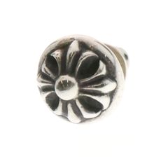 CHROME HEARTS (クロムハーツ) STUD CRSBLL クロスボールスタッドピアス シルバー BCA110