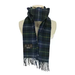 バブアー Barbour タータンチェック フリンジ マフラー メンズ 表記無 のサムネイル