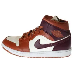 NIKE (ナイキ) WMNS Air Jordan 1 Mid エアジョーダン ミッド スニーカー オレンジ/ホワイト US12/29.0cm BQ6472-200