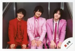 【中古】生写真(ジャニーズ) 美 少年/岩崎大昇・浮所飛貴・藤井直樹/横型・膝上/「Johnnys’ Jr. Island FES」グッズオフショット/公式生写真