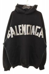 バレンシアガ BALENCIAGA 24SS NEW TAPE TYPE HOODIE BLACK SIZE
