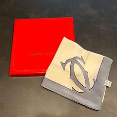 カルティエ must de Cartier シルクスカーフ　タグ付き　美品　箱付き