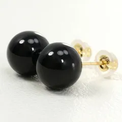 K18YG ピアス オニキス 総重量約1.6g