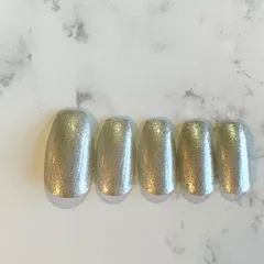 ⑪【ネイルチップ】ジェルネイル　ゴールド　ラメ　ワンカラー　推しカラー　サイズオーダー受付中