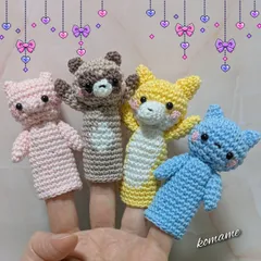 こぶたぬきつねこ　指人形　B