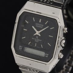 CITIZEN シチズン アナデジ ヴィンテージ腕時計 100m防水 クォーツ 