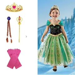 アナと雪の女王　アナフォーマルドレス　ディズニー　ハロウィン仮装　クリスマスプレゼント　お誕生日プレゼント　パーティー衣装　イベント衣装　女の子ドレス