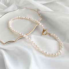 WH：今日はバロックな気分：淡水パールのチョーカーネックレス SV254WH