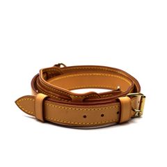 【楠本質店/元住吉】ルイヴィトン　ショルダーストラップ　ヌメ革　ゴールド金具　100cm-116cm(約)10段階調整　ショルダーバッグ　ボストンバッグ　他【中古】