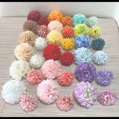 NO0417-02 造花 花材 花パーツ パーツ　髪飾り 花飾り　ハンドメイド　マム　ヘアアクセサリー　ピンポンマム　ポンポンマム　成人式　七五三　親子コーデ　コサージュ　材料　しめ縄　お正月