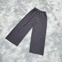 【良品】ROPE PICNIC  ロペピクニック  ワイドパンツ【38】ゆったり  大人カワイイ  レディース  灰色  グレー系  【送料無料】