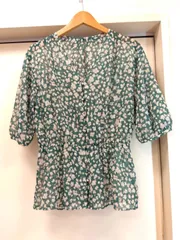 M7 ビューティ＆ユースユナイテッドアローズ  BEAUTY&YOUTH UNITED ARROWS トップス フリーサイズ  グリーン 花柄  シアー 透け感  羽織り