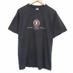 L/古着 半袖 ビンテージ Tシャツ メンズ 00s Proud 刺繍 コットン クルーネック 黒 ブラック 25aug28 中古