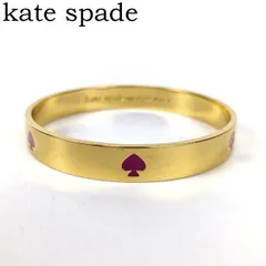 kate spade ケイトスペード ブレスレット バングル アクセサリー レディース ゴールド スペードマーク ロゴ パープル ブランド 中古