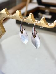 プラチナ　ローズクォーツ　ピアス　新品　宝石店ストック