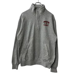 Champion ロゴスウェット トレーナー M グレー チャンピオン ハーフジップ プルオーバー カレッジ トップス 古着卸 アメリカ仕入 a709-5476