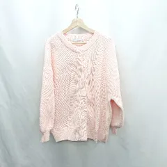 ◇ ⊇ Aunt Marie's アントマリーズ 軽量 長袖 ニットカーディガン サイズF ピンク レディース E  【1501230007795】