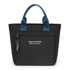 【新着商品】お弁当バッグ 保冷バッグ おしゃれ お弁当袋 手提げバッグ折り畳み 保冷 保温 保冷 ランチバッグ 大容量/便利/シンプル/おしゃれ/男女兼用/子供にも通勤&通学&ピクニック&遠足 カジュアルショッピングバッグ Newseego ブラック