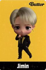 [중고] 캐릭터 카드 지민(BTS/방탄소년단) 오리지널 반짝이 홀로카드(Butter) [TinyTAN] GiGO·다카라지마·세가 UFO 포수 캠페인 TinyTAN 특전