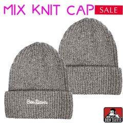 Dead Stock◾️新品/未使用◾️BEN DAVIS Mix Knit Cap <H/ BLACK>コットン ミックス ニット キャップ  ( BDW-9526)帽子 ニットキャップ