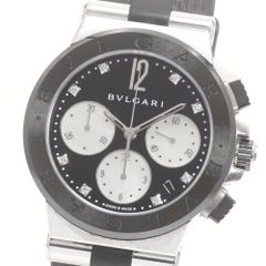 ブルガリ BVLGARI DG37SCCH ディアゴノ クロノグラフ 8Pダイヤ 自動巻き ボーイズ箱・保証書付き_875853