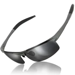 [QLASTIV] サングラス メンズ 運転用 【軽量・防水・UVカット】 偏光サングラス プレゼント スポーツ 釣り グレー [グレー]