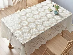 ★倉庫移転の為、在庫処分SALE！★ 送料無料 長方形 150×230cm おしゃれ テーブルクロス ベージュ色 レース大きいテーブルクロス クリスマス 誕生日 パーティ 薔薇 クラシック 飾り付け インテリア ファブリック 布装飾 北欧 透明 ゴージャス 洗