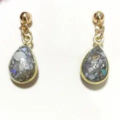 コッパー　オパール　AAA しずく　ピアス　サージカルステンレスフック変更可　天然石