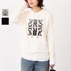 Max Mara マックスマーラ ニット トップス TADDEO ウールニットフーディー 2521366222600 レディース ホワイト ブラック ウール ロゴ プルオーバー 秋冬