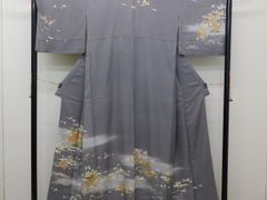 8165 灰紫 色留袖 着物 正絹 結婚式 フォーマル 茶屋辻 蔦 三つ紋 