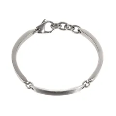 DIESEL ディーゼル ステンレススチール ロゴ ブレスレット DX1172040 シルバー アクセサリー ジュエリー ファッション アイテム【メンズ】のサムネイル