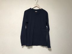 Authentic Kapital cotton long-sleeve T-shirt for men. Suitable for surf, American casual, military, street, skater, work, business, suit, fashion, golf, dress. Navy blue. Size 1S. Made in Japan.