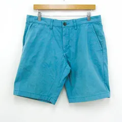 トミーヒルフィガー ショートパンツ ボトムス メンズ 34サイズ グリーンブルー系 TOMMY HILFIGER 【中古】