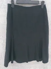 ◇ BALLSEY ボールジー 膝丈 フレア スカート 38 ブラック *  【1002797563682】