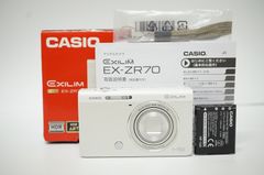 C101632)CASIO EXILIM EX-ZR70 ホワイト コンパクトデジタルカメラ