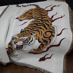 HUMAN MADE ヒョウ柄ラグ フリンジ付き - メルカリ