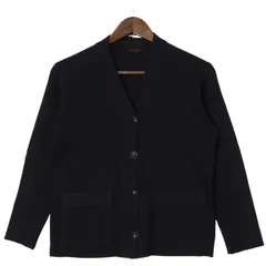 50年代 ウール ニット カーディガン ヴィンテージ ブラック (レディース M相当) 中古 古着 A1369