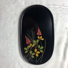 輪島塗  木製 漆塗り 伝統工芸 お盆 漆器 盆 小判盆  24.5cmX14cm