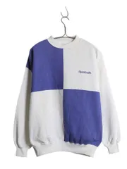 【お得なクーポン配布中!】 デッドストック 90s リーボック ツートン クレイジー 切替 デザイン スウェット メンズ M / 新品 オールド トレーナー 裏起毛 ワンポイント