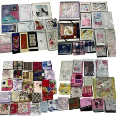 ★ ブランド/ノーブランド ハンカチ タオルハンカチ アソート 約69点 まとめ商品 バーバリー セシール フェンディ 新品中古混在 レディース 現状品 2.9kg