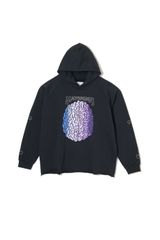 BRAINWASHING EMBROIDERY HOODIE - BLACK パーカー フーディ
