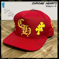 クロムハーツ セメタリー クロス パッチ CH ベースボール キャップ レッド