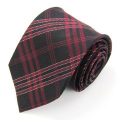 メイル&コー ブランド ネクタイ チェック柄 格子柄 シルク PO メンズ ブラック MALE & Co 【中古】