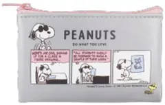 【中古】バッグ スヌーピー(グレー) 「PEANUTS(SNOOPY) シークレットフラットミニポーチ コミック」