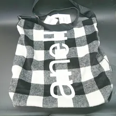 ◇ Θ◎●未使用● anello アネロ チェック柄 2WAY トートバッグ ブラック ホワイト レディース E  【1411280010518】